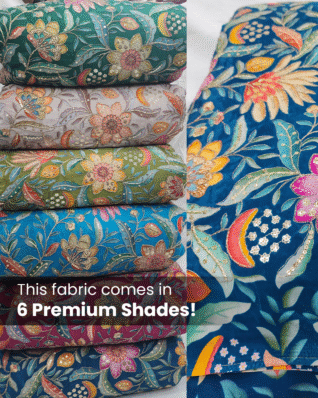 Golden Brown Embroidered Fabric